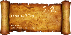 Tima Nóra névjegykártya