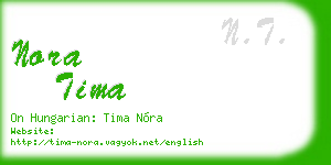 nora tima business card