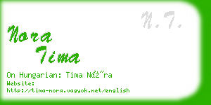 nora tima business card